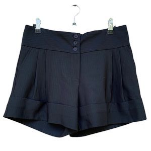 SHYDE Black Pin Stripe Cuffed Shorts